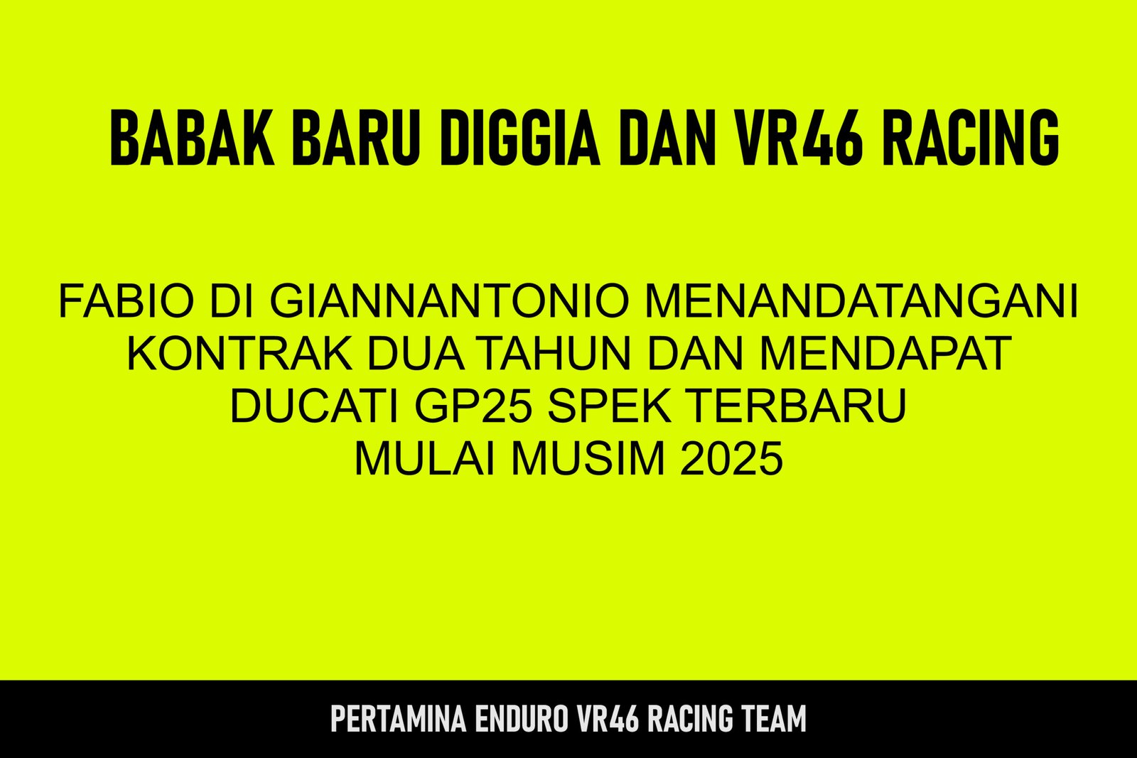 Ducati Ungkap Alasan Beri Digiannantonio Motor Setara Marquez dan Bagnaia