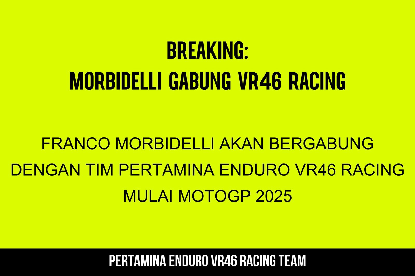 Resmi! Franco Morbidelli Gabung Tim VR46 Racing Mulai MotoGP 2025