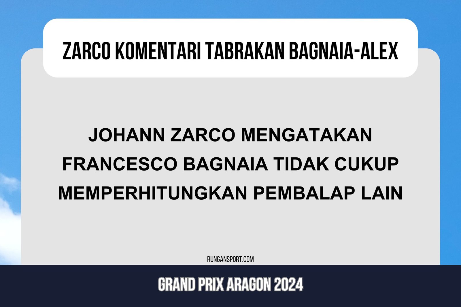 Komentar Mengejutkan Zarco Tentang Insiden Tabrakan Bagnaia-Alex