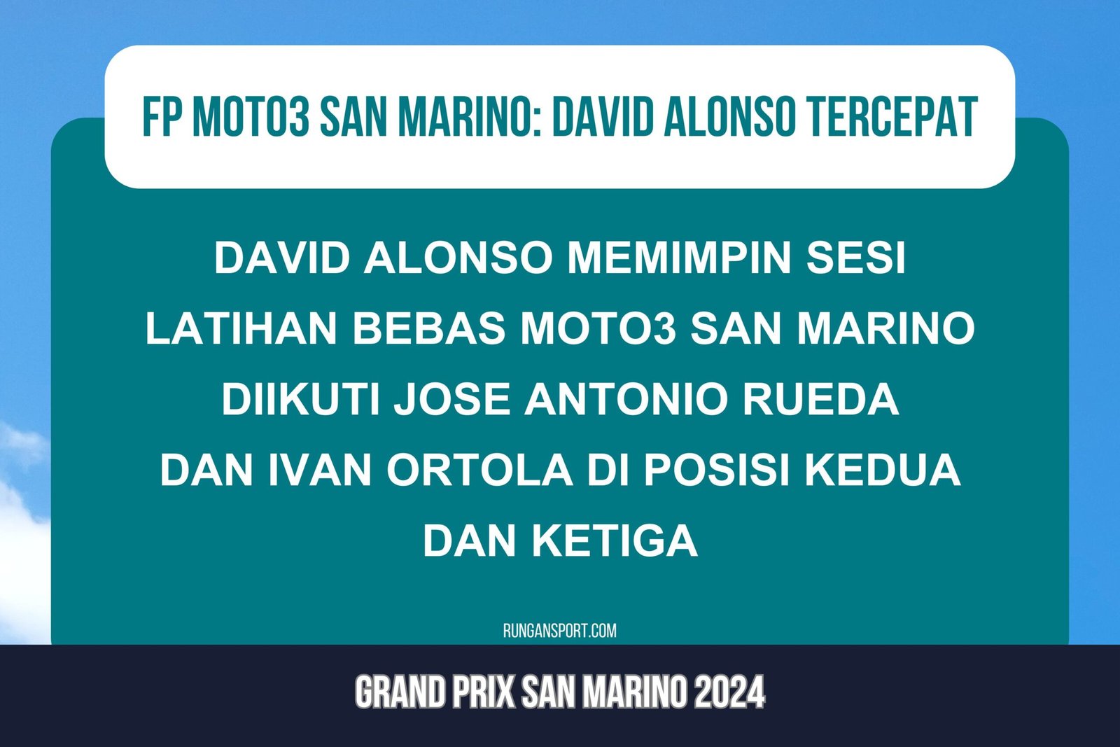 Hasil Latihan Bebas Moto3 San Marino 2024