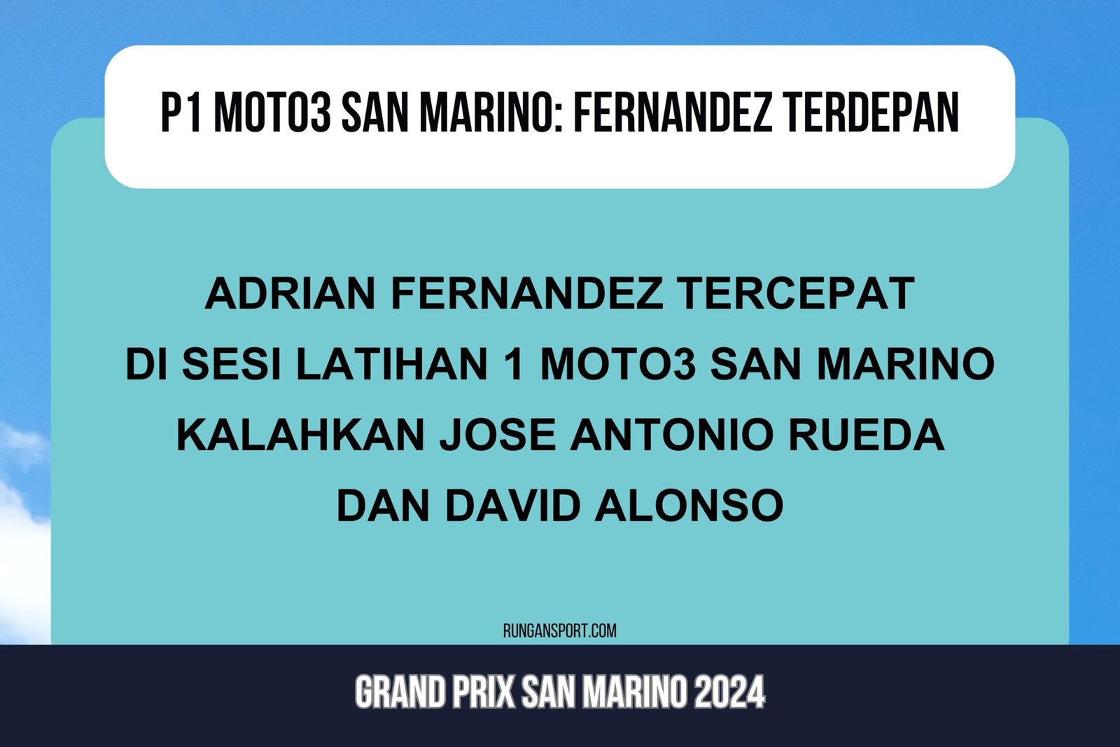 Hasil Latihan 1 Moto3 San Marino 2024