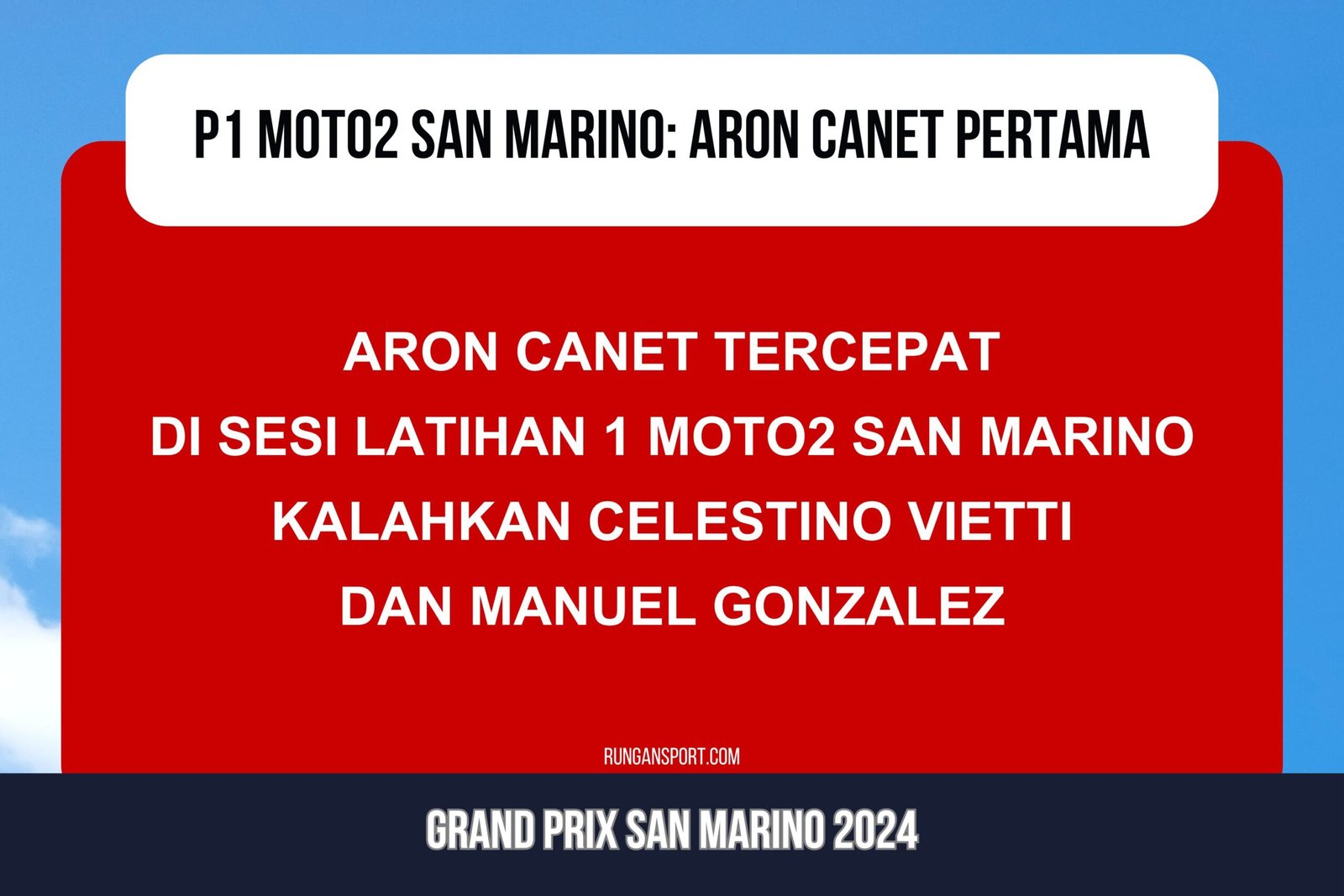 Hasil Latihan 1 Moto2 San Marino 2024