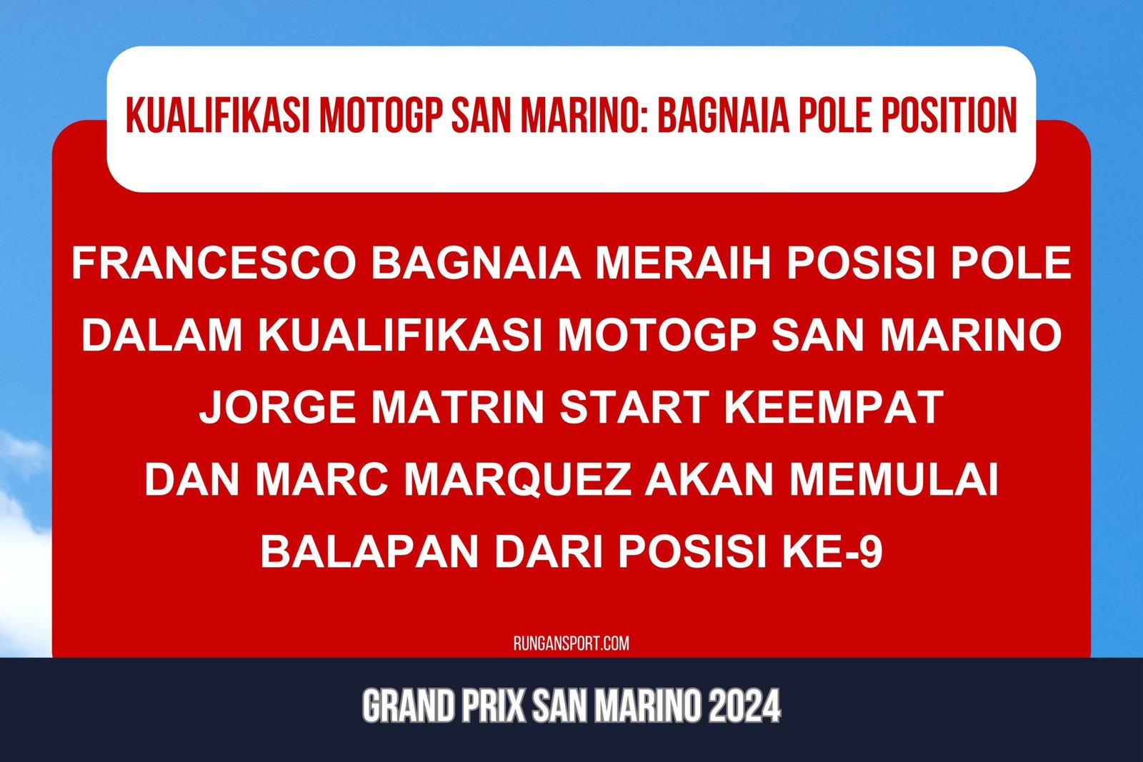 Hasil Kualifikasi MotoGP San Marino 2024