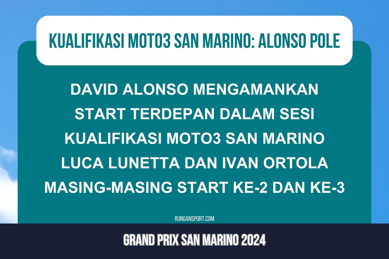 Hasil Kualifikasi Moto3 San Marino 2024