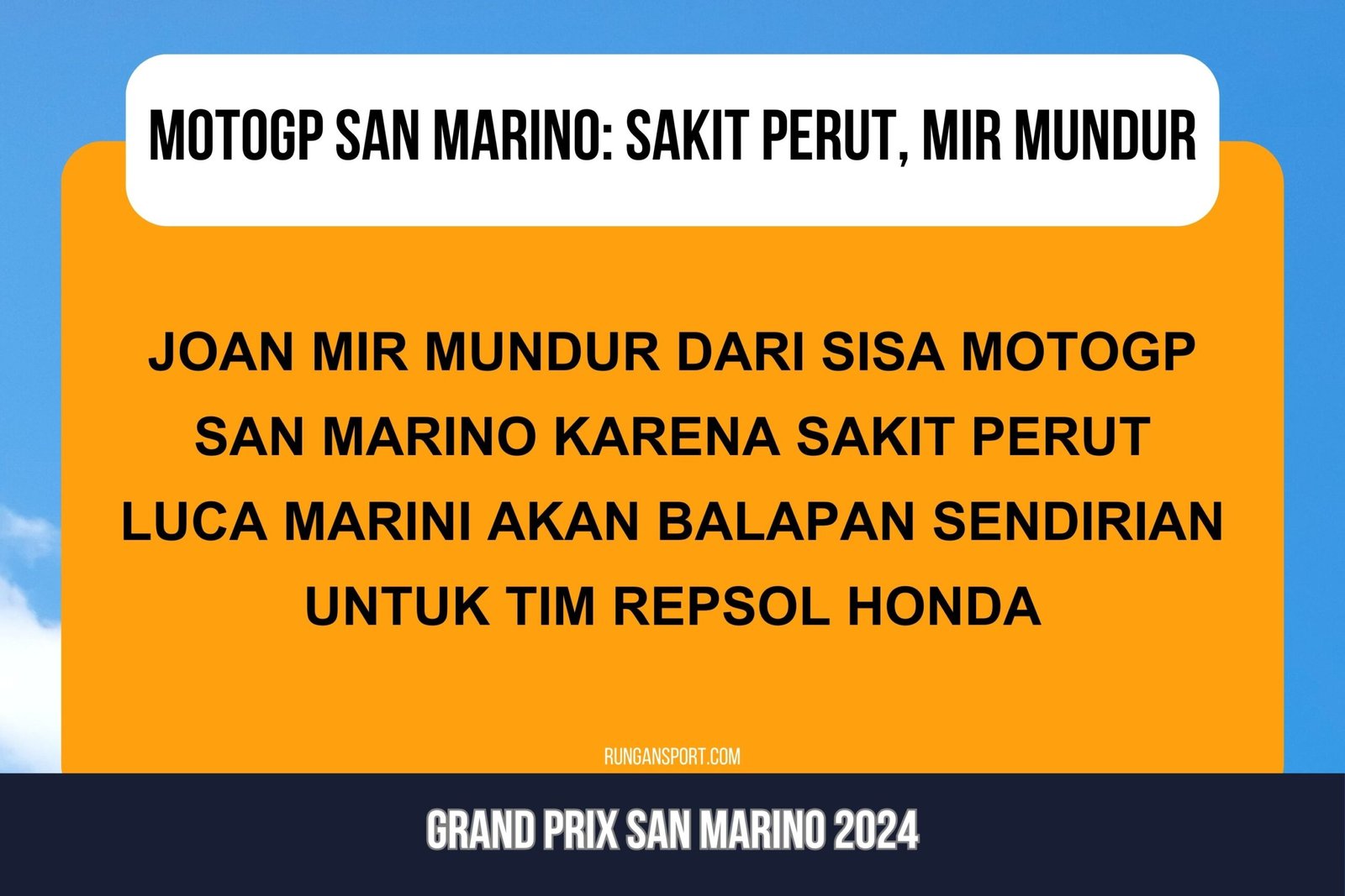 BREAKING! Joan Mir Mundur dari MotoGP San Marino 2024