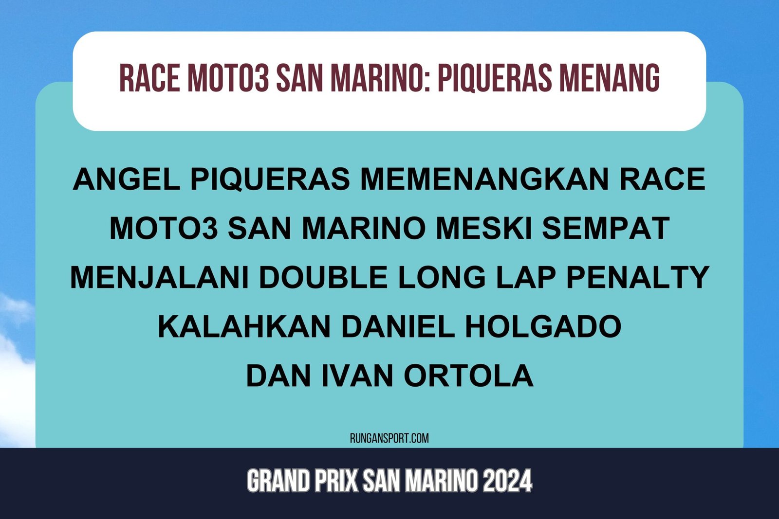 Hasil Race Moto3 San Marino 2024