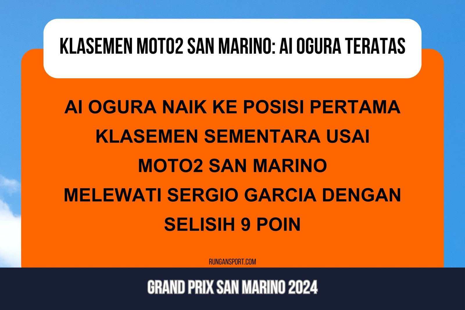 Klasemen Sementara Moto2 usai GP San Marino 2024