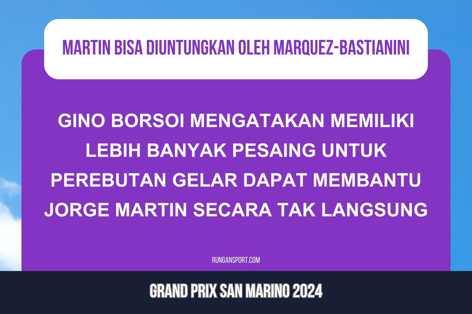 Pramac Sebut Marquez Secara Tak Langsung Bisa Bantu Martin Juara MotoGP