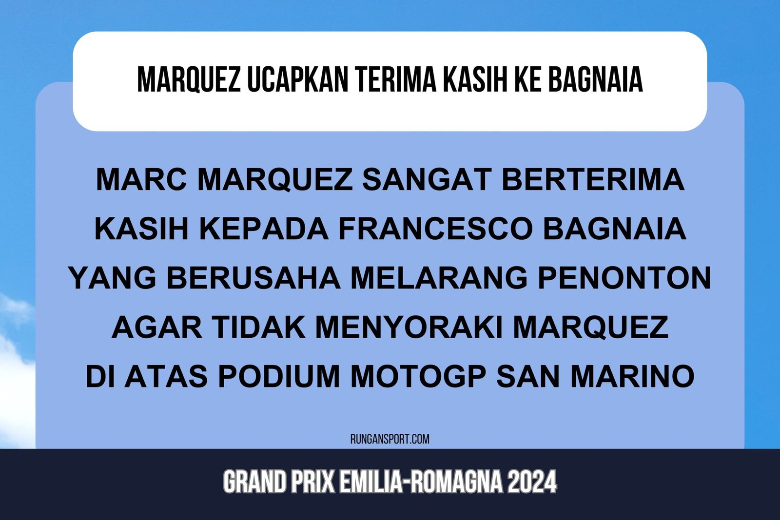 MotoGP Emilia-Romagna: Marquez Terima Kasih ke Bagnaia Karena Hal Ini