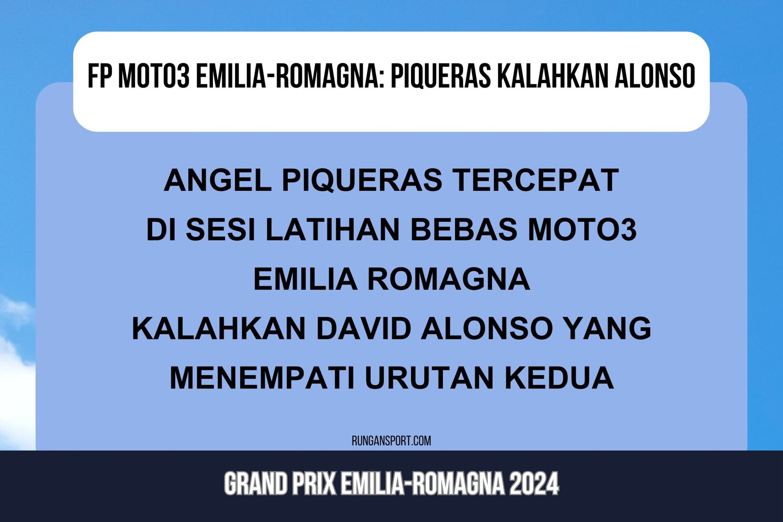 Hasil Latihan Bebas Moto3 Emilia-Romagna 2024