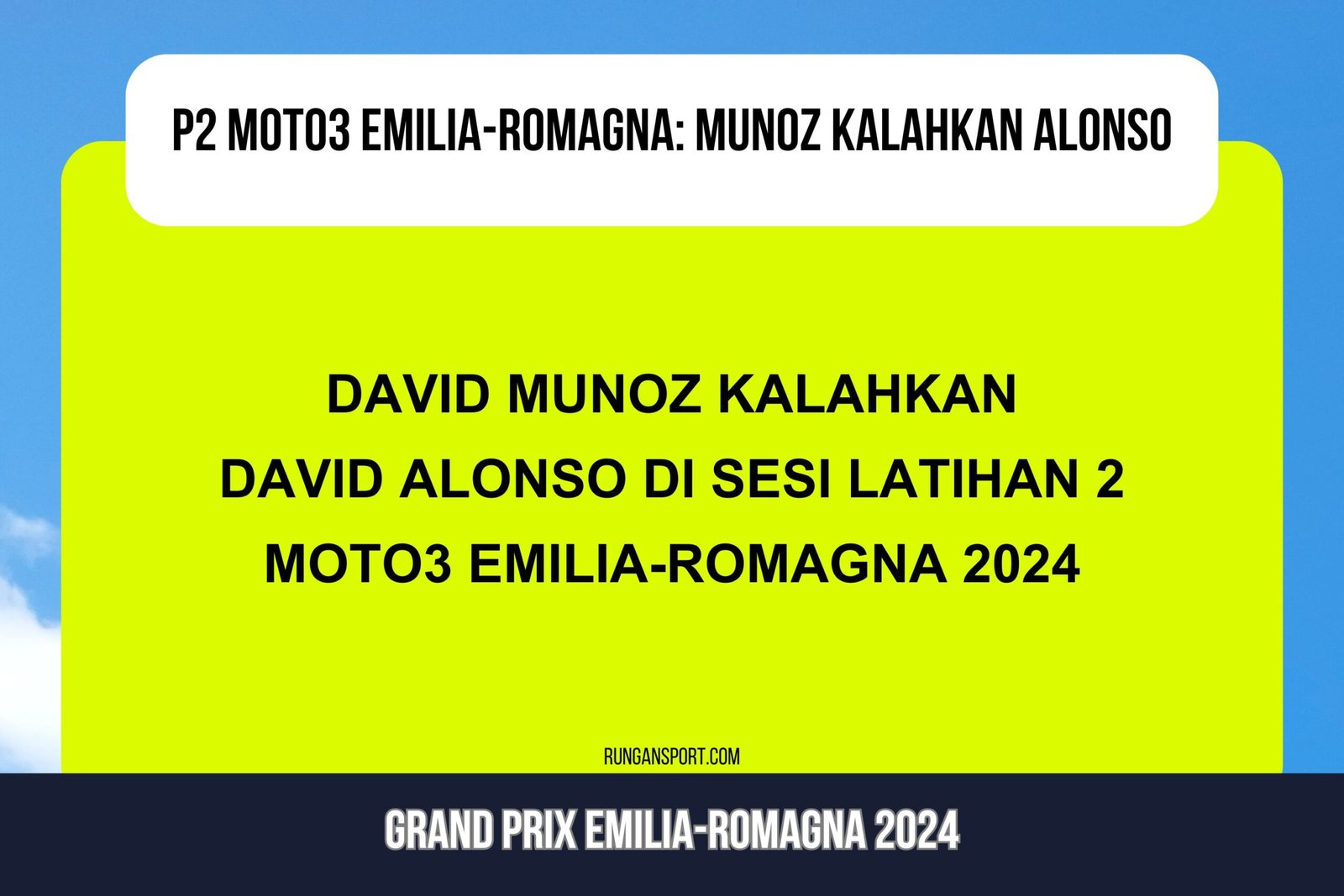 Hasil Latihan 2 Moto3 Emilia-Romagna 2024