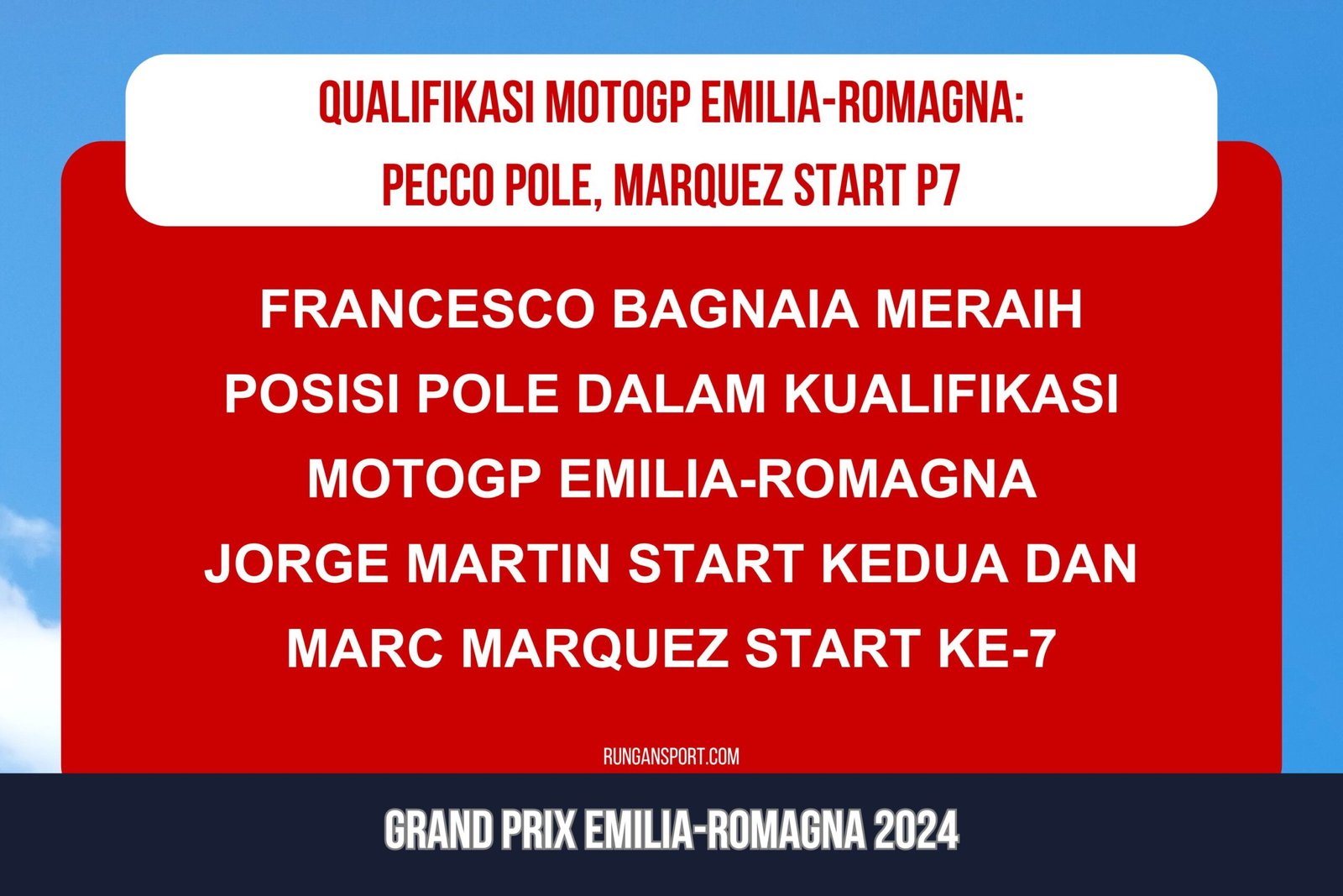 Hasil Kualifikasi MotoGP Emilia-Romagna 2024