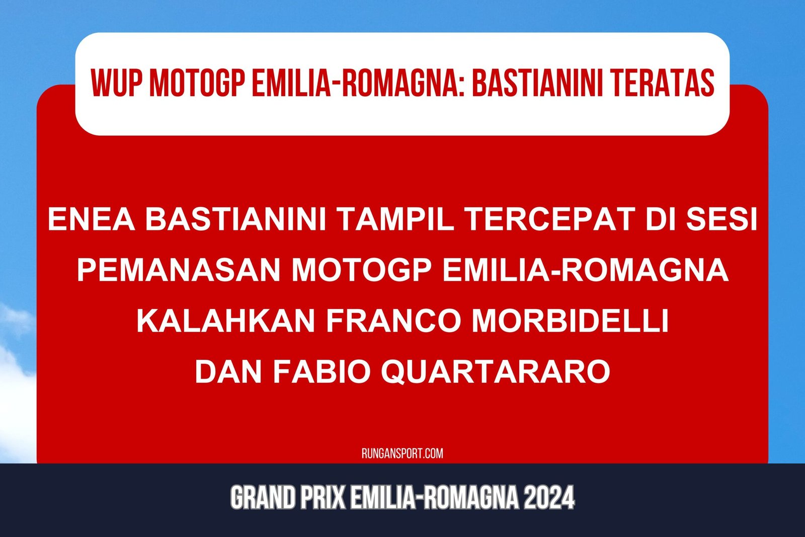 Hasil Pemanasan MotoGP Emilia-Romagna 2024