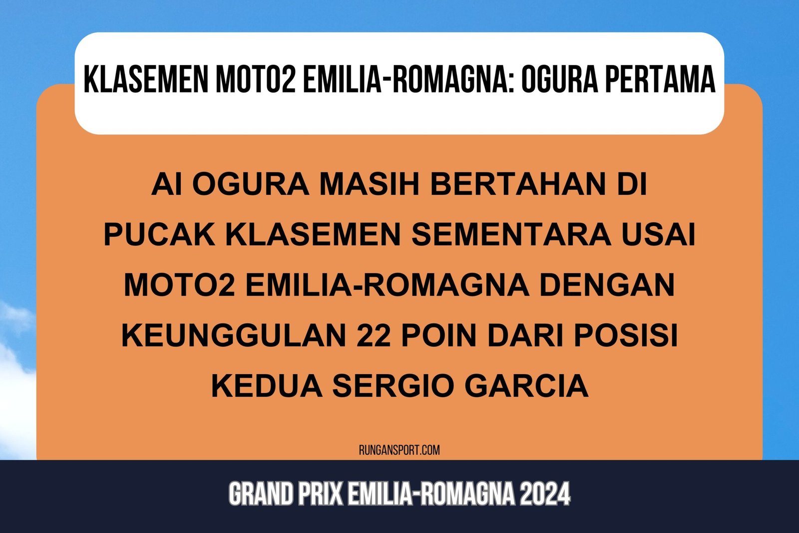 Klasemen Sementara Moto2 usai GP Emilia-Romagna 2024