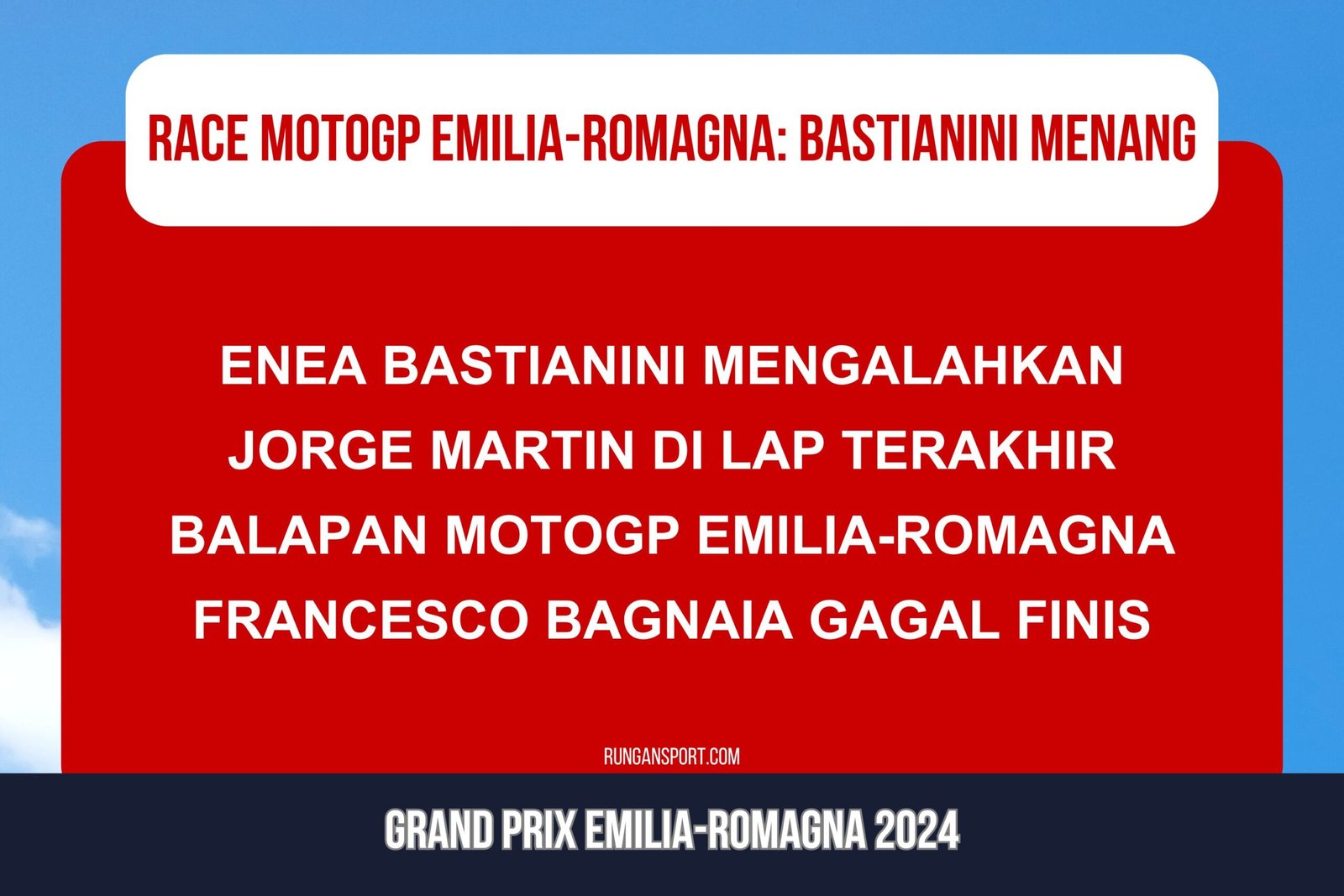 Hasil Race MotoGP Emilia-Romagna 2024