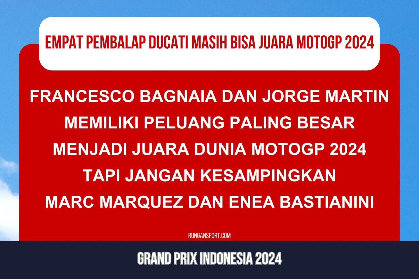 Bos Ducati Keluarkan Peringatan: Marquez Masih Bisa Juara MotoGP 2024