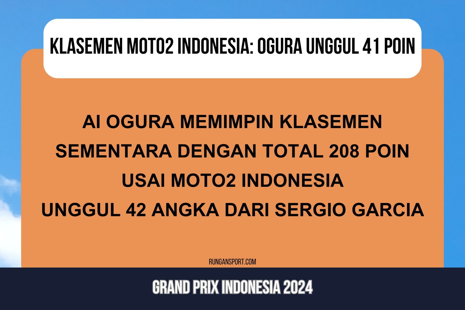 Klasemen Sementara Moto2 usai GP Mandalika 2024