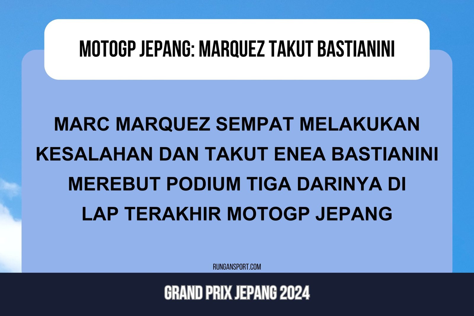 MotoGP Jepang: Marquez Takut dengan Lap Terakhir Bastianini