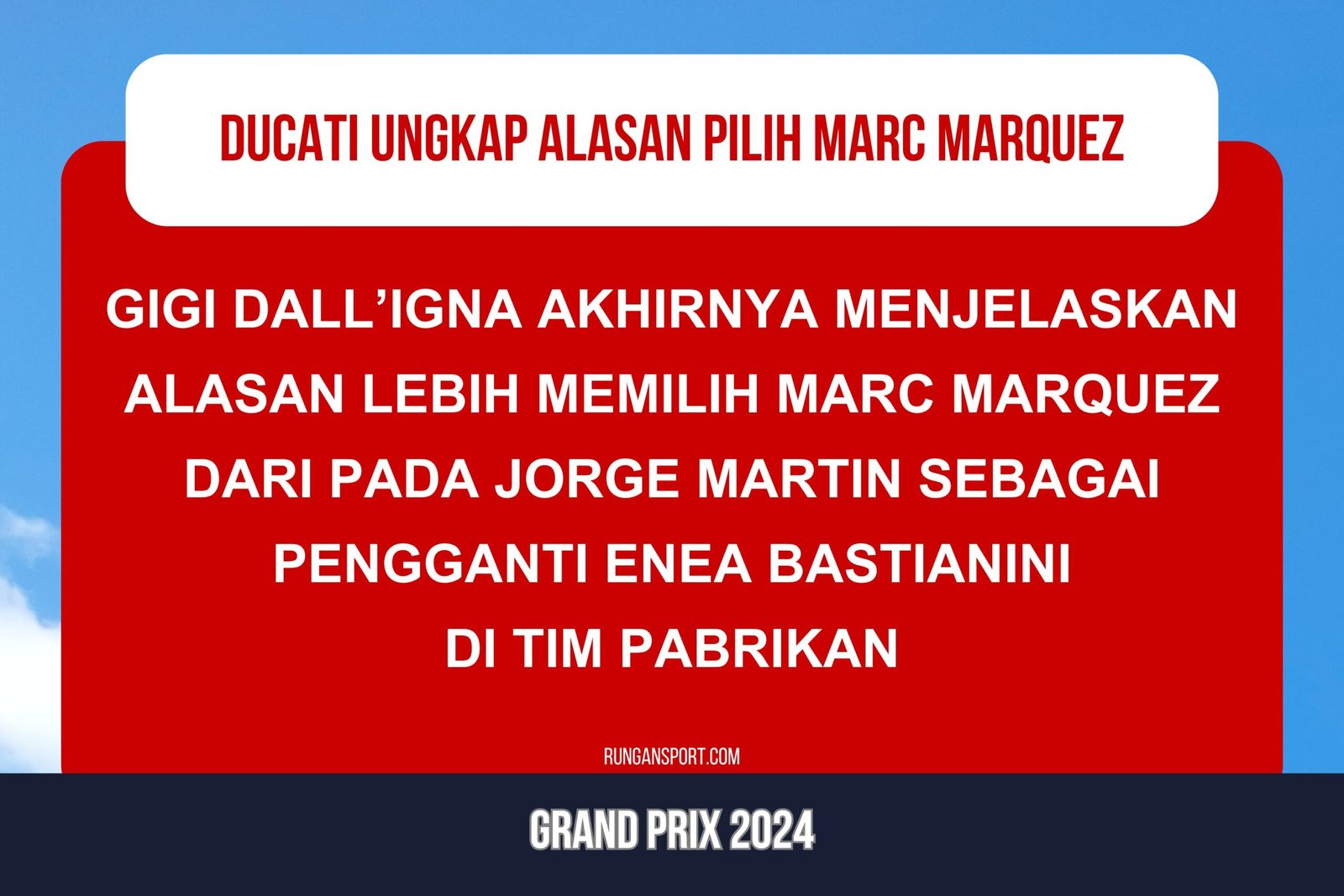 Perancang Ducati Akhirnya Ungkap Alasan Pilih Marquez