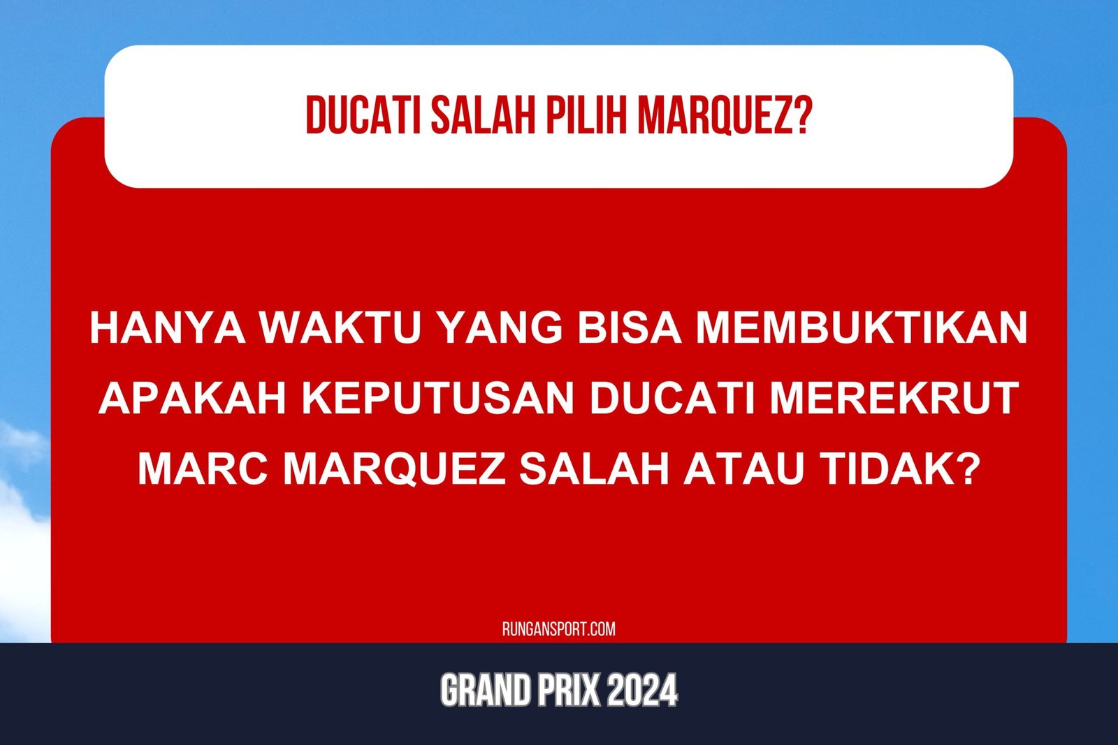 Agostini: Waktu Akan Membuktikan Apakah Ducati Salah Pilih Marquez