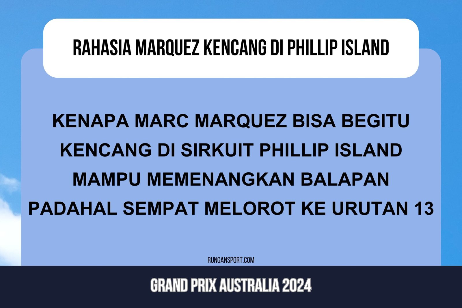 Pengamat Mengungkap Rahasia Marquez Bisa Sangat Kencang di Phillip Island