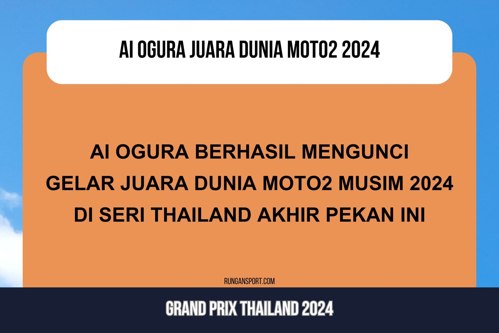 Resmi! Ai Ogura Juara Dunia Moto2 2024 di Thailand