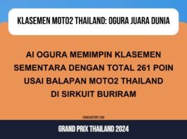 Klasemen Sementara Moto2 usai GP Thailand 2024