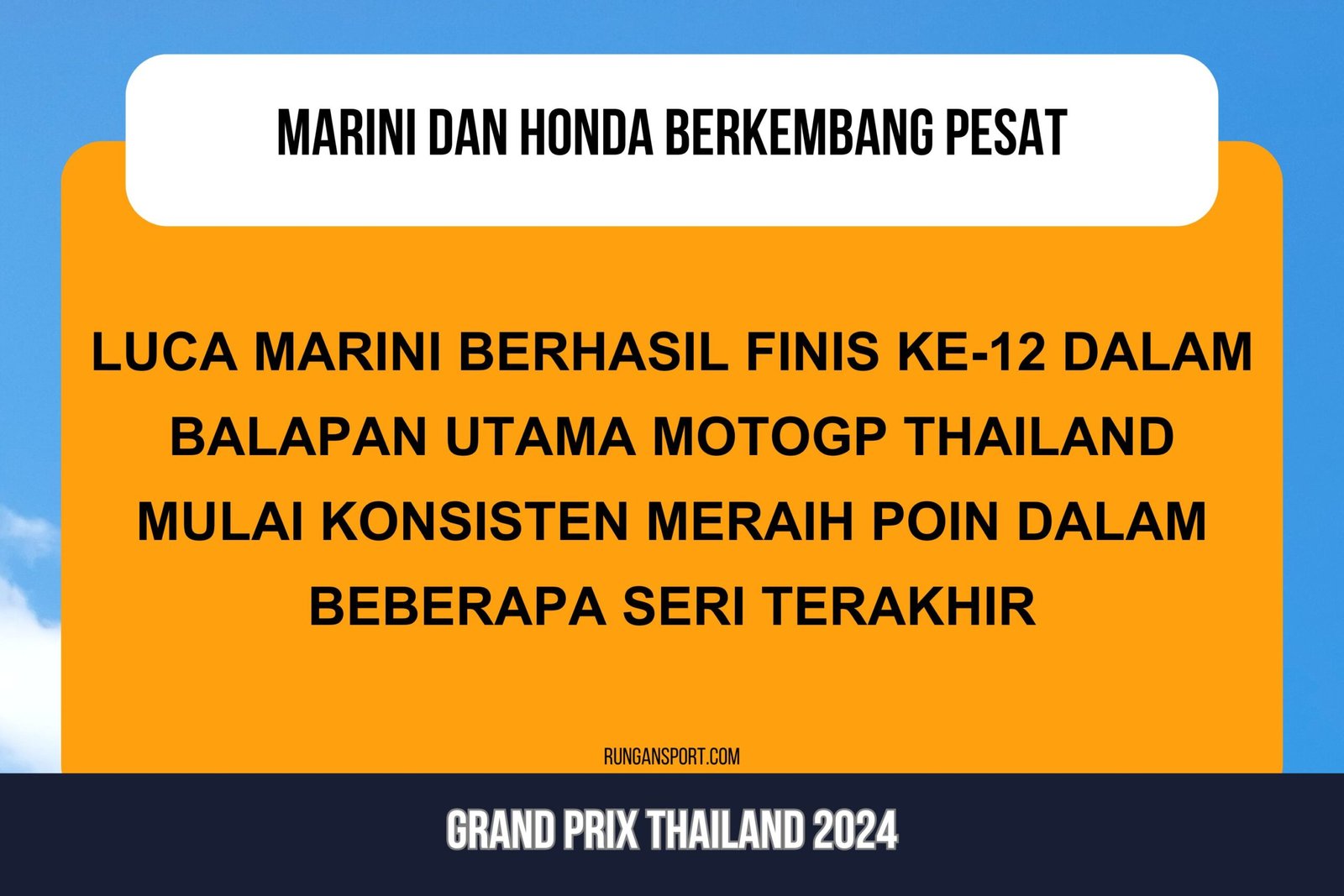 MotoGP Thailand: Marini Mulai Konsisten Raih Poin