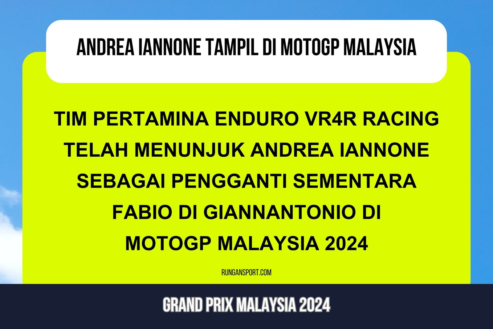 Resmi! Iannone Ikut Balapan MotoGP Malaysia 2024