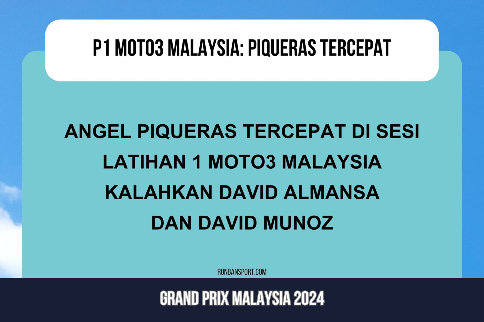 Hasil Latihan Bebas Moto3 Malaysia 2024