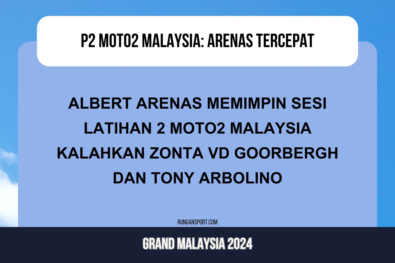 Hasil Latihan 2 Moto2 Malaysia 2024