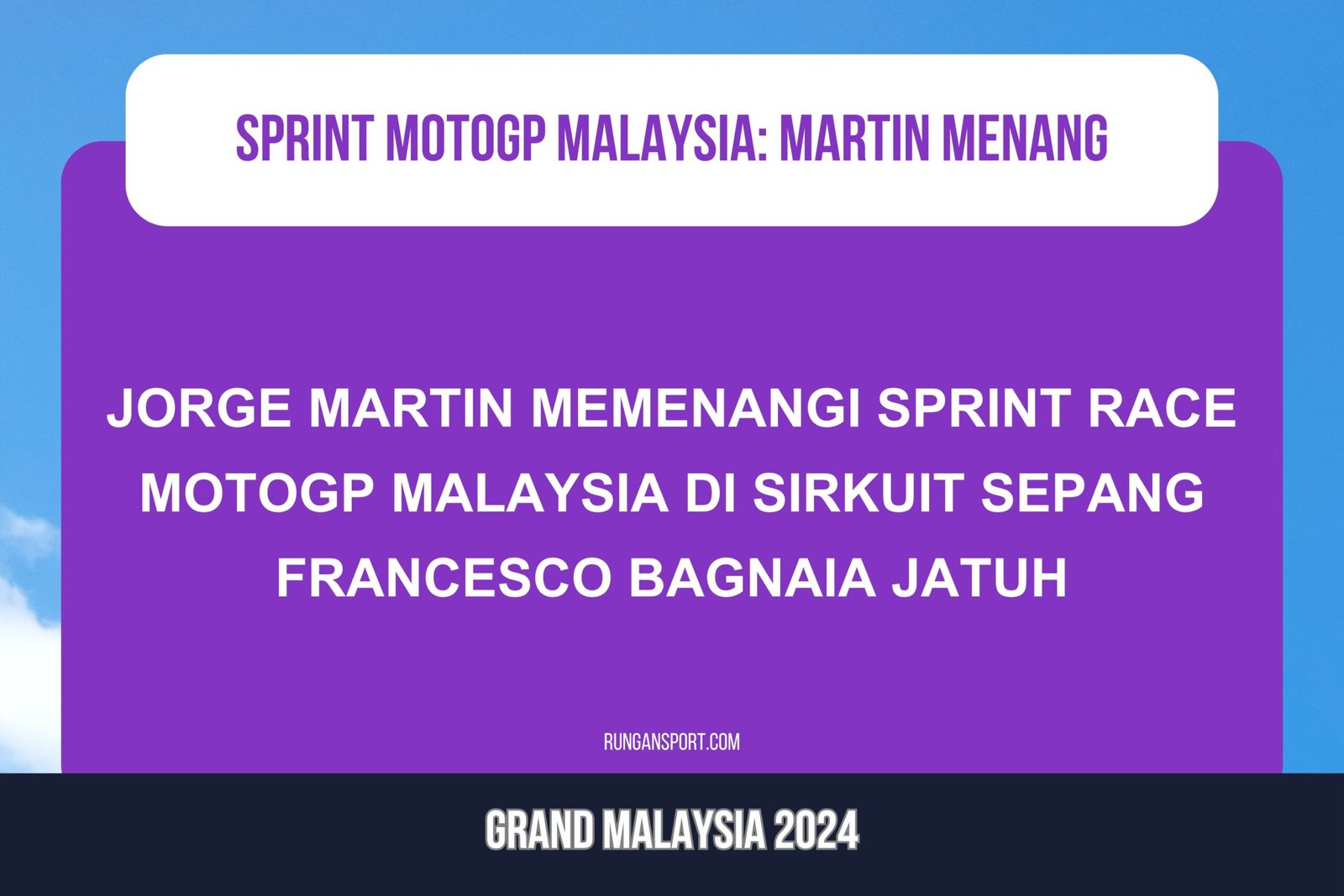 Hasil Sprint Race MotoGP Malaysia 2024