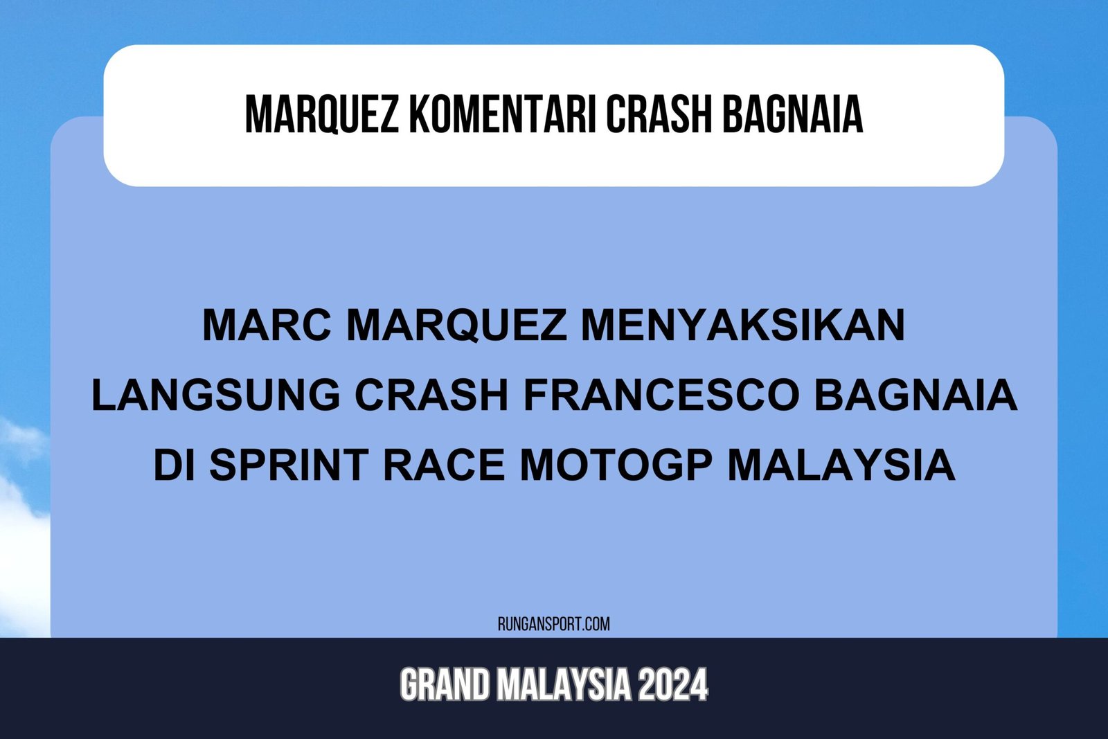 MotoGP Malaysia: Marquez Tahu Penyebab Bagnaia Jatuh, Begini Komentarnya