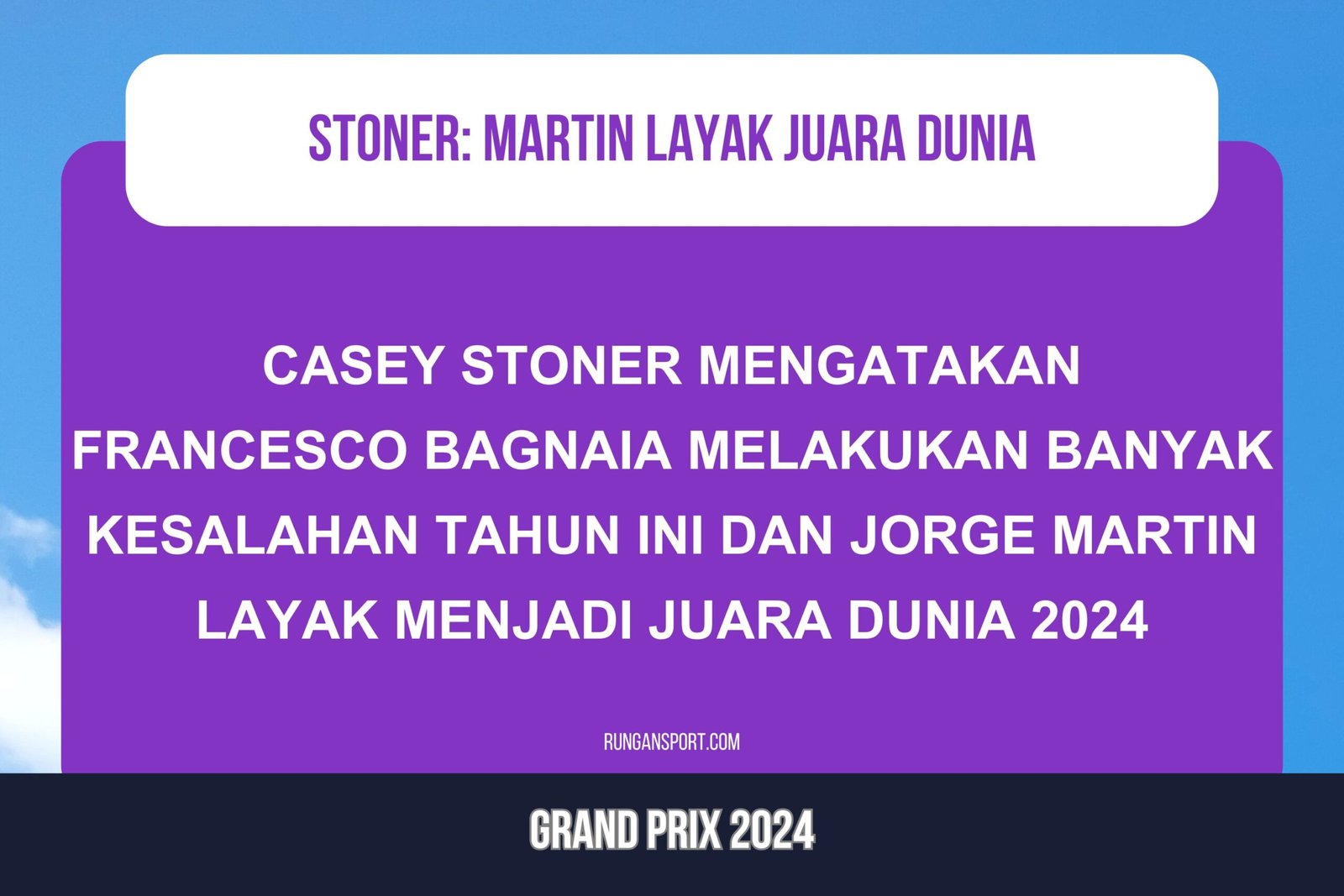 Stoner: Bagnaia Lakukan Banyak Kesalahan, Martin Layak Juara