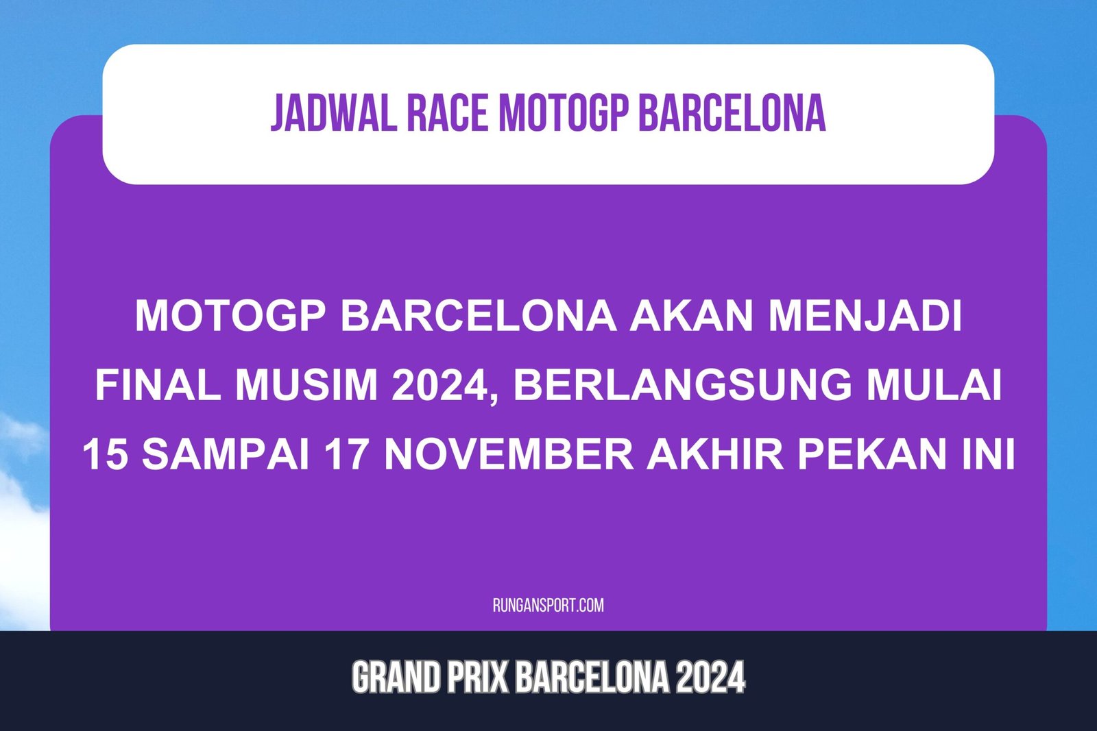 Jadwal Race MotoGP Barcelona 2024