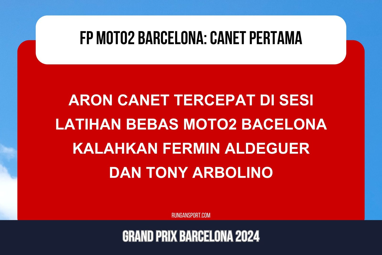 Hasil Latihan Bebas Moto2 Barcelona 2024