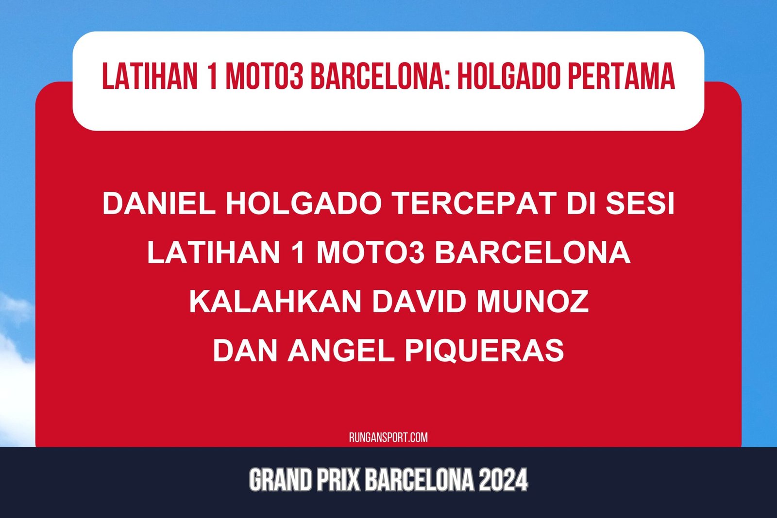 Hasil Latihan 1 Moto3 Barcelona 2024