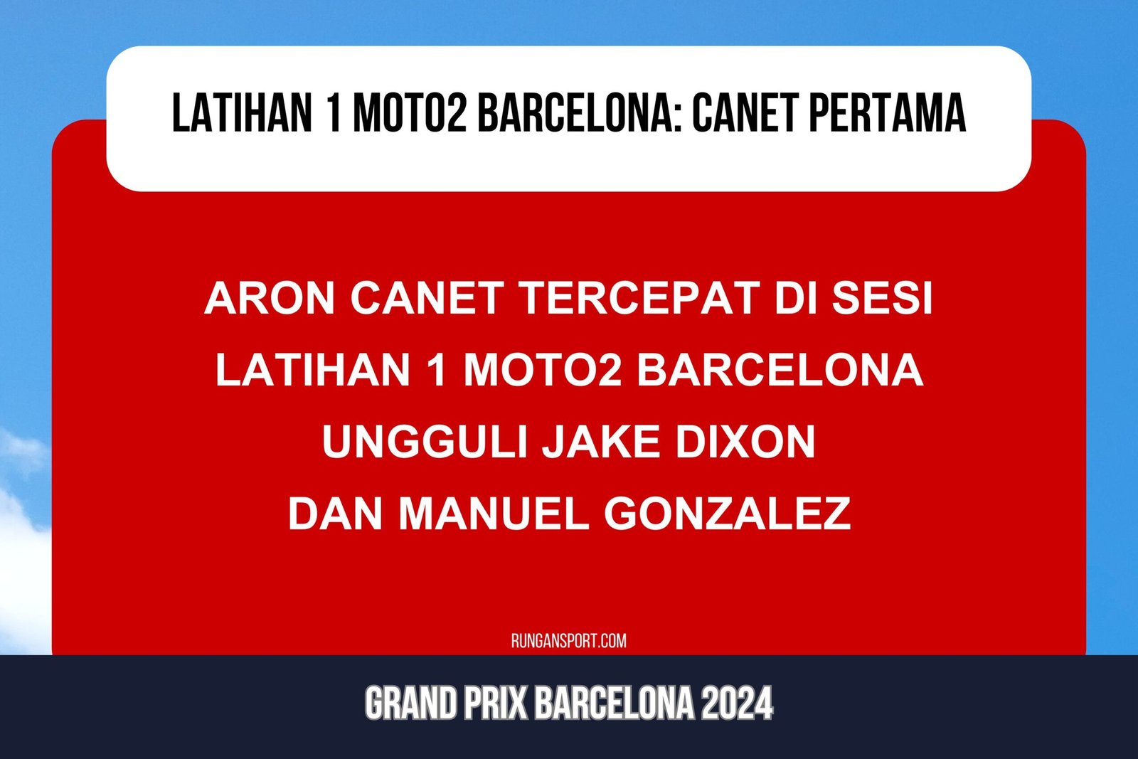 Hasil Latihan 1 Moto2 Barcelona 2024