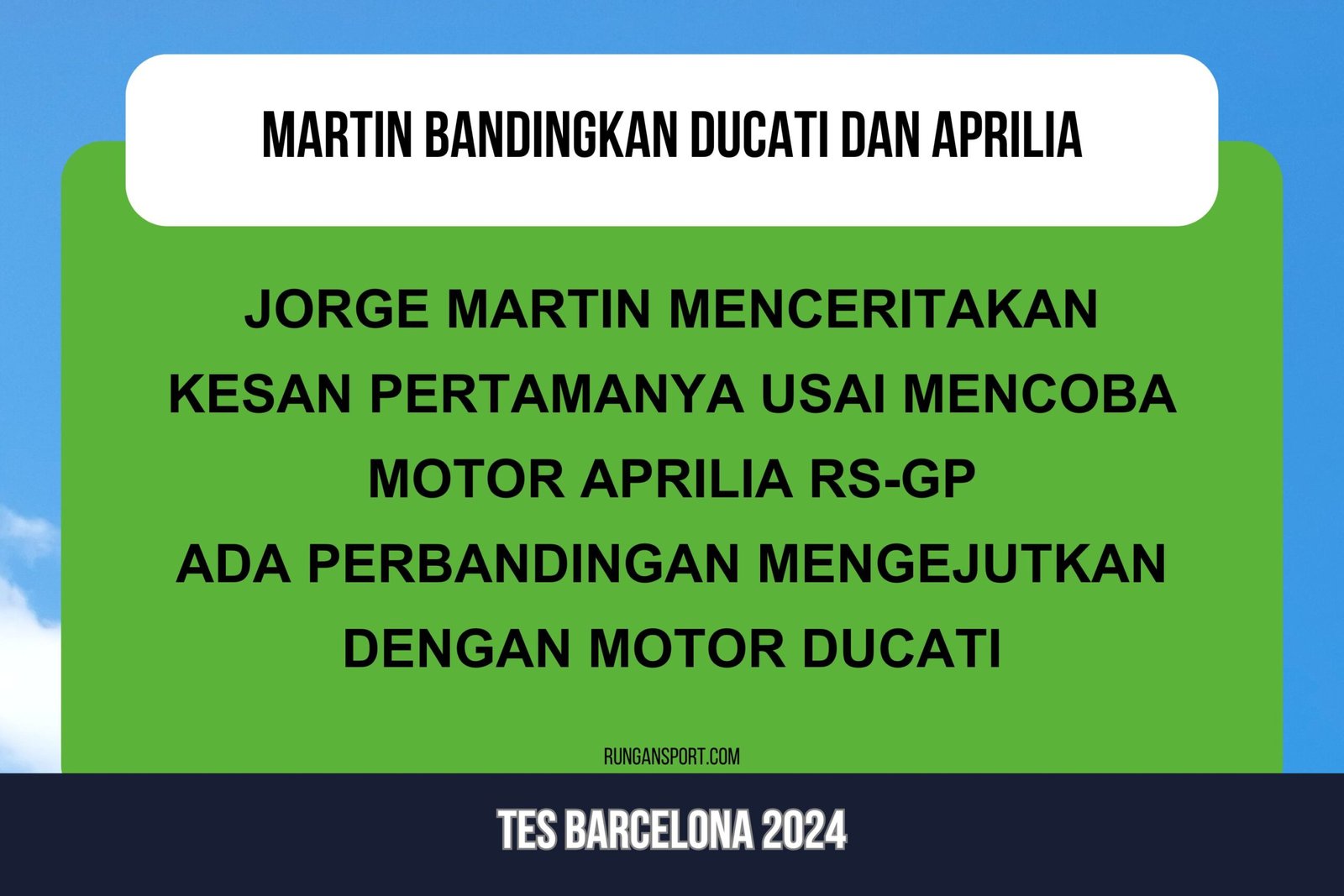 Tes Barcelona: Martin Bandingkan Motor Ducati dan Aprilia, Mengejutkan!