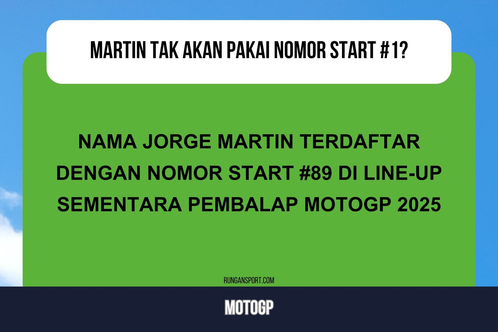 Ada Apa? Martin Tak Akan Pakai #1 di Aprilia MotoGP 2025