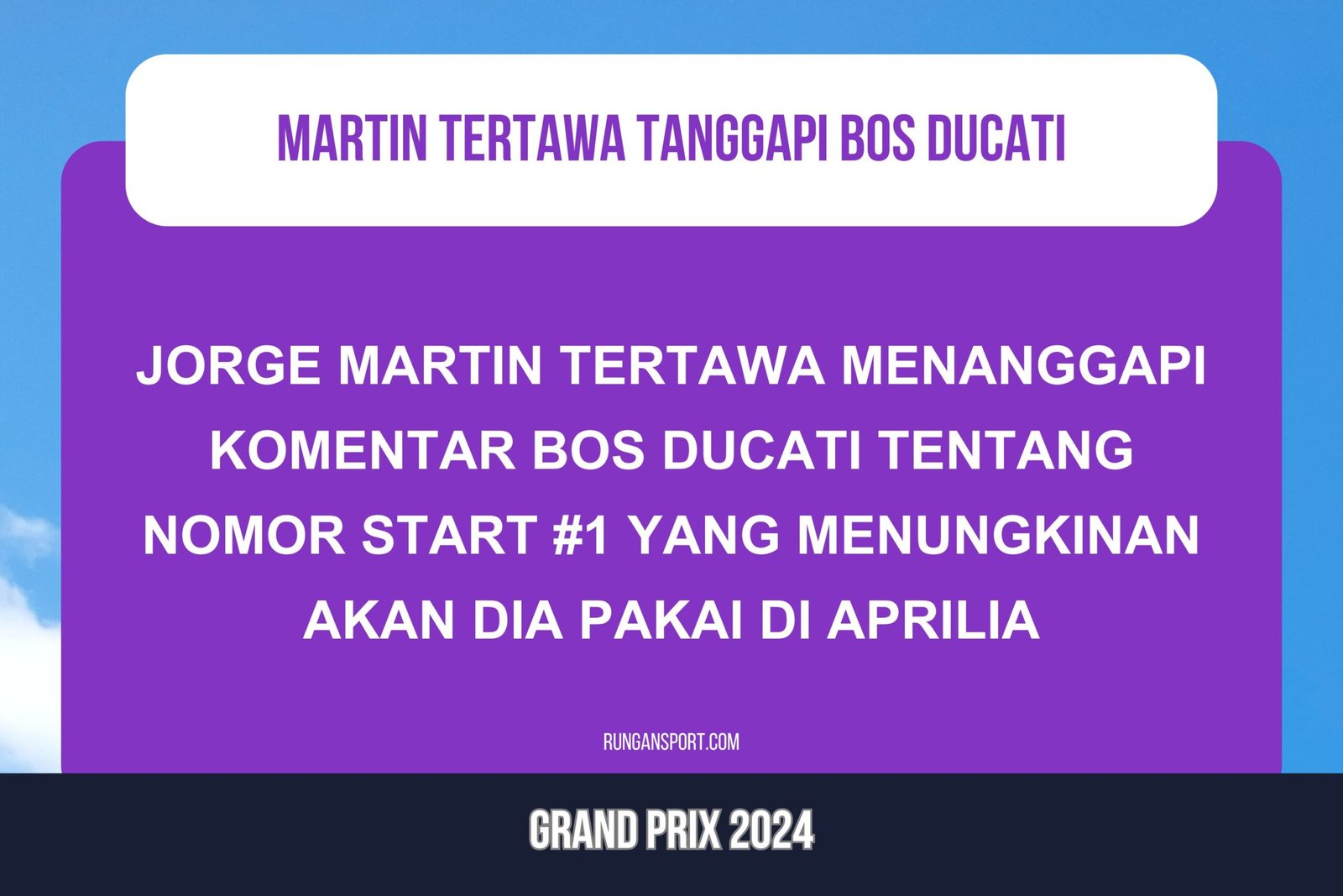 Martin Tertawa Bos Ducati Sindir Nomor Start #1