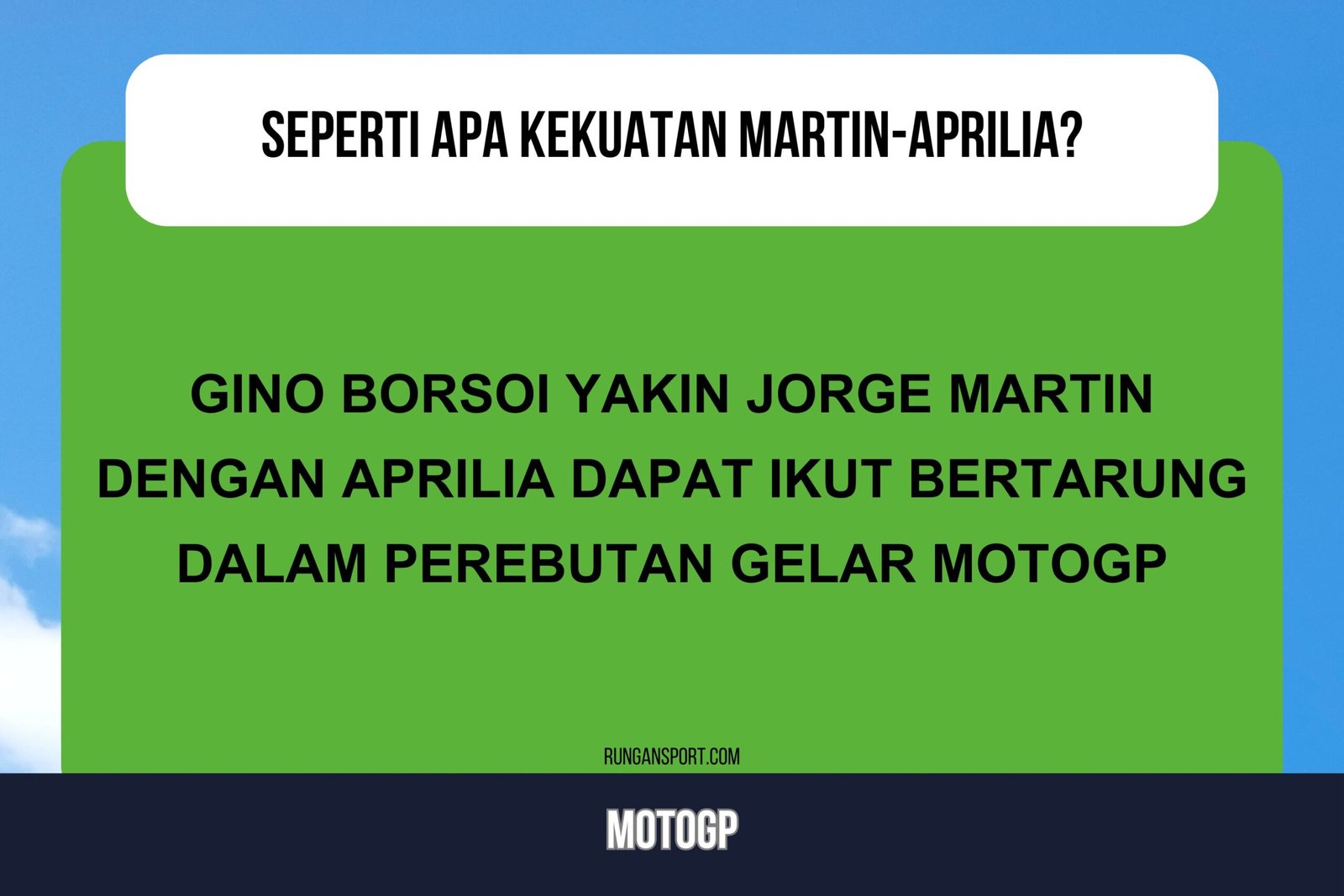 Borsoi Yakin Martin Bisa Juara Dunia dengan Aprilia, Ini Alasannya