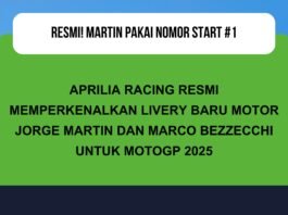 Sangar! Begini Tampilan Motor Aprilia Martin-Bezzecchi MotoGP 2025