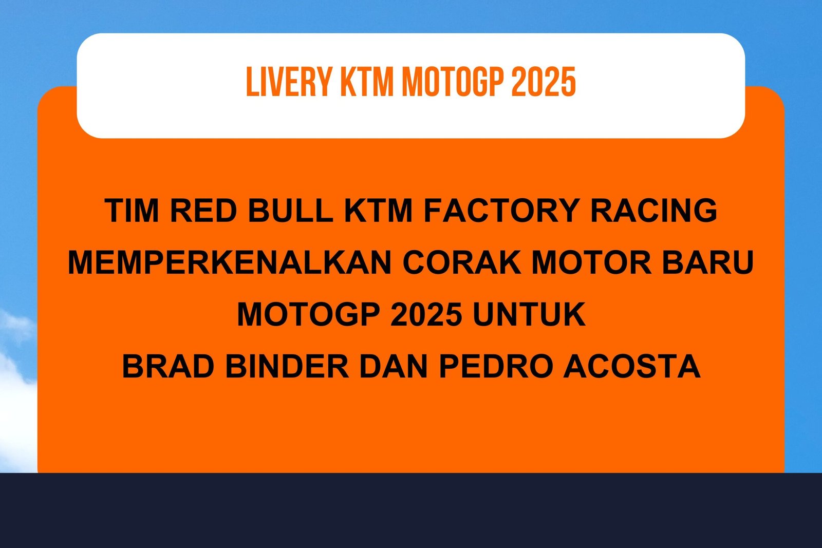 Begini Tampilan Motor Binder-Acosta KTM MotoGP 2025