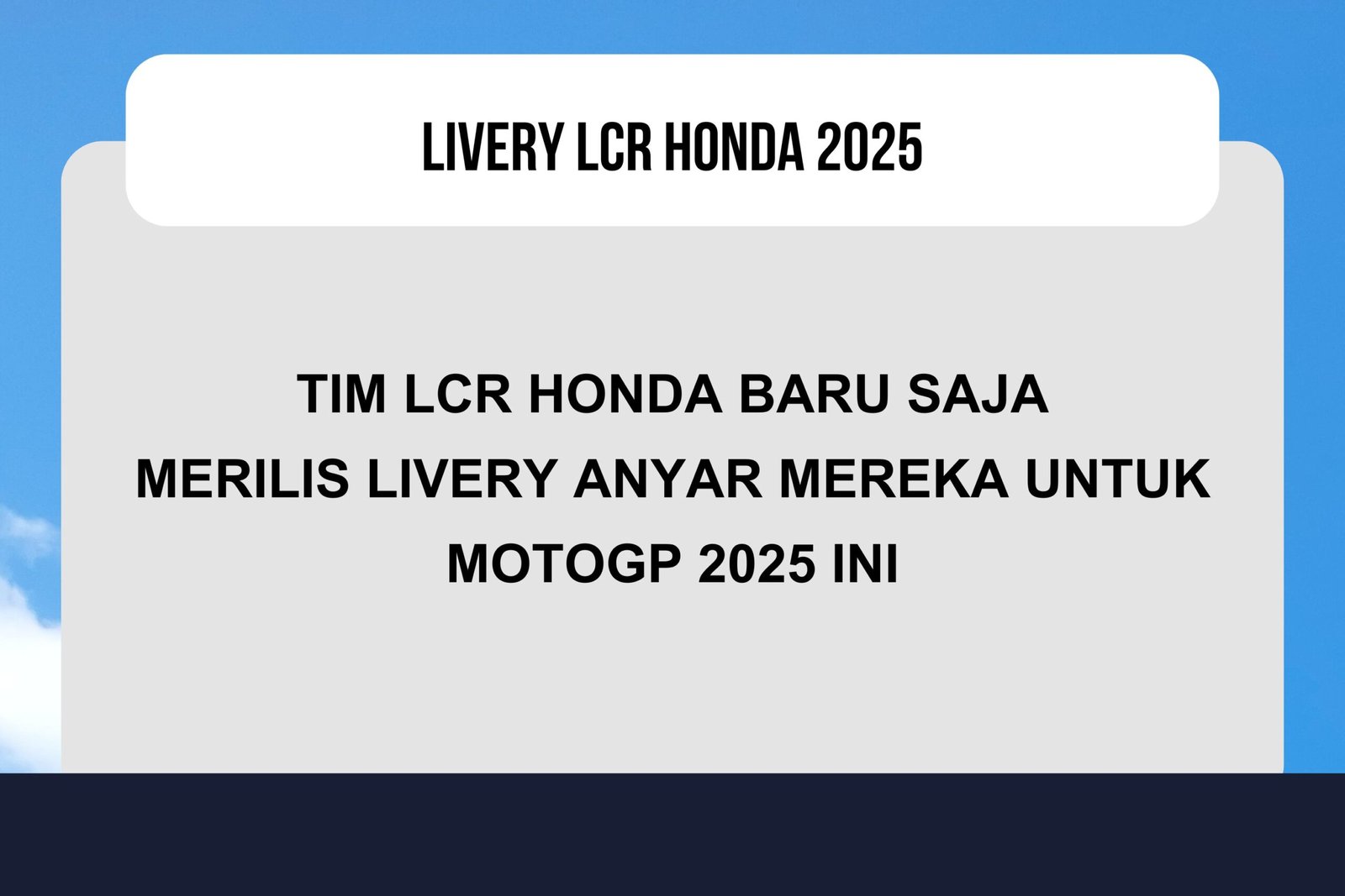 LCR Honda Perkenalkan Livery Baru, Ini Tampilan Beda Motor Zarco-Chantra MotoGP 2025