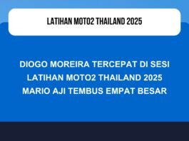 Hasil Latihan Moto2 Thailand 2025: Moreira Tercepat, Mario Aji Keempat