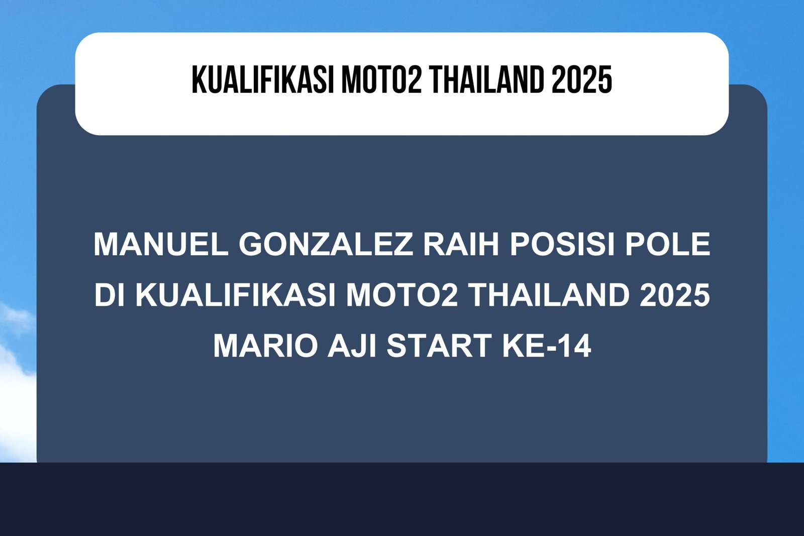 Hasil Kualifikasi Moto2 Thailand 2025